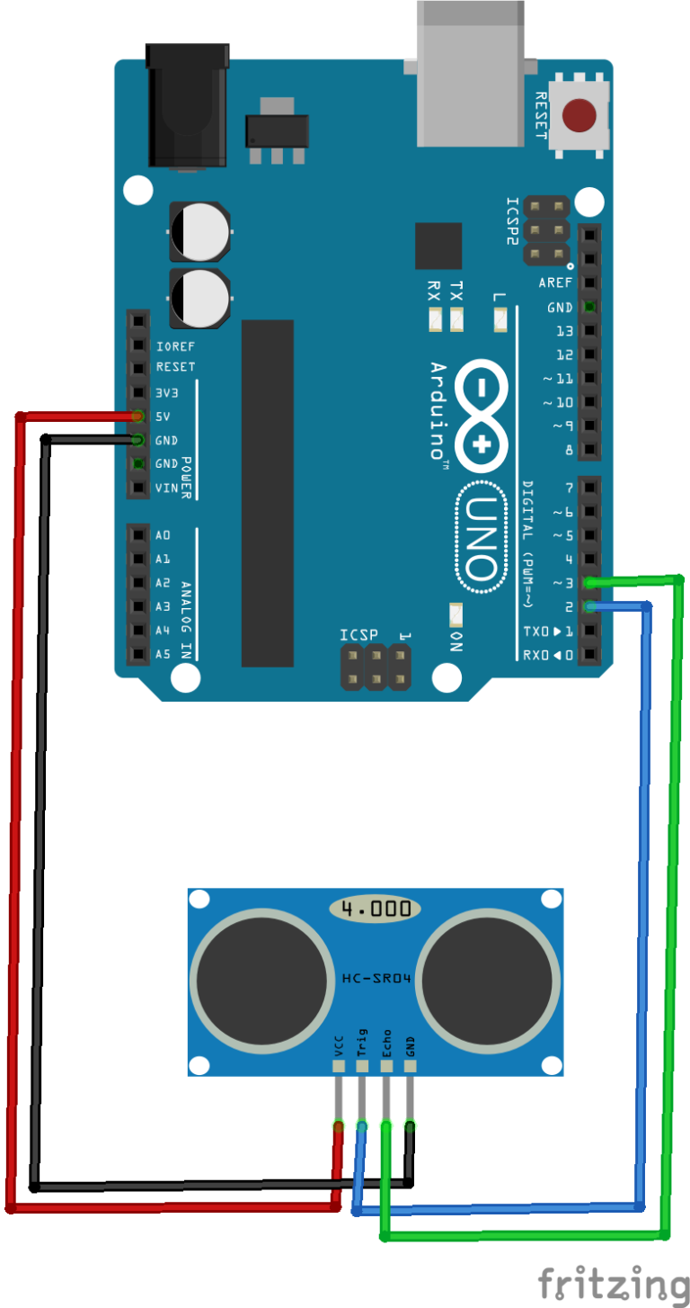 How to use the ultrasonic sensor/actuator “HC-SR04” with the Arduino ...